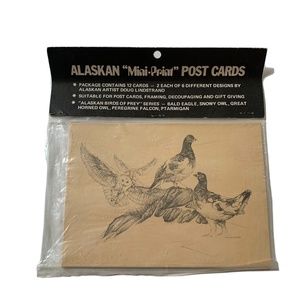 NEW Alaska Mini-Print PostCards 12 Pack Birds Of Prey Artist Doug Lindstrand
